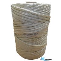 5mm White Braided Nylon Cord - 105m Reel