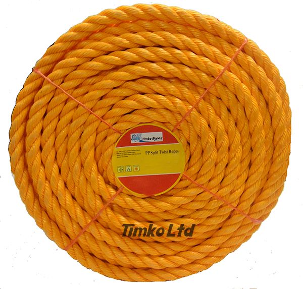 18mm Orange Polypropylene Rope x 75m Coil