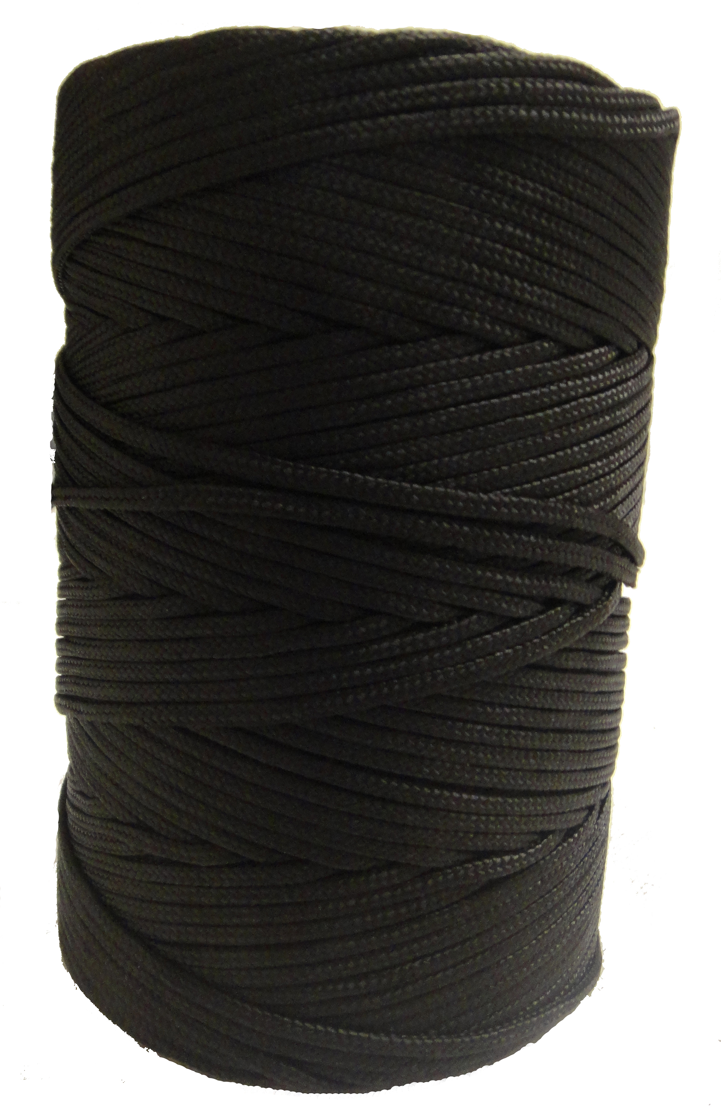 2mm Black Braided Nylon Cord - 280m Reel
