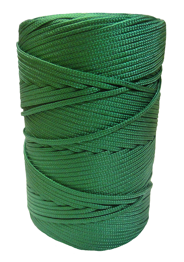 3mm Green Braided Nylon Cord - 180m Reel
