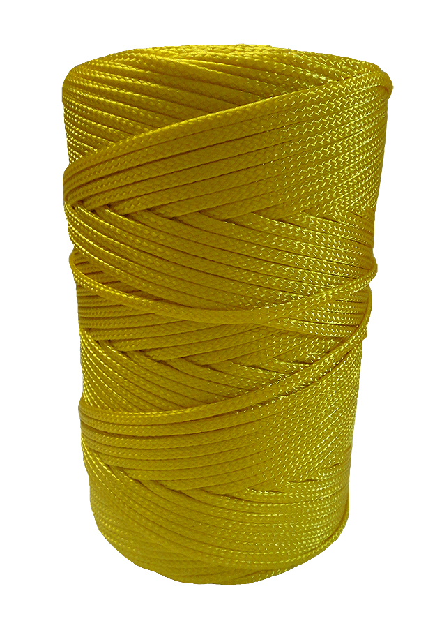 3mm Yellow Braided Nylon Cord - 180m Reel