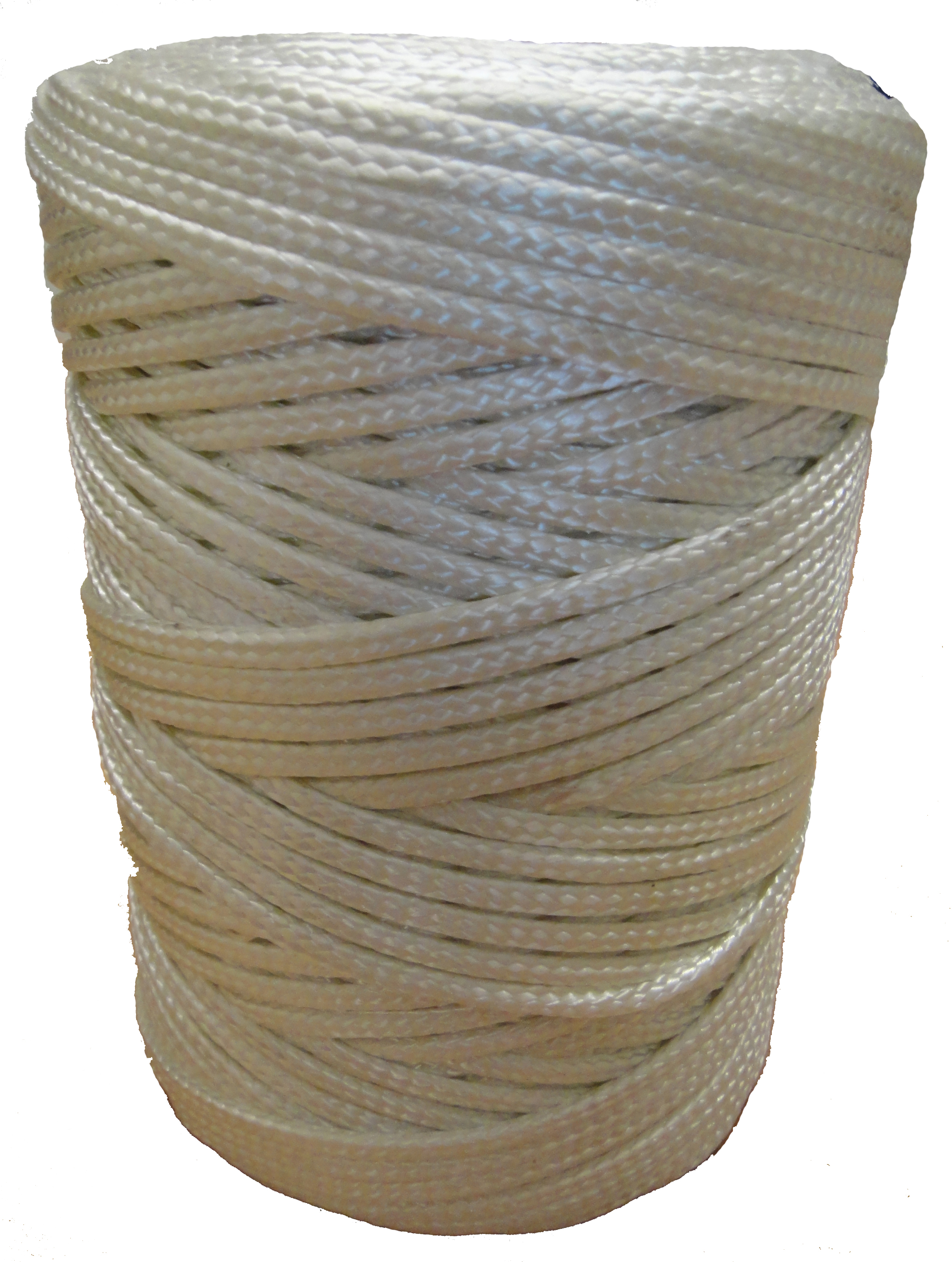 4mm White Braided Nylon Cord - 130m Reel