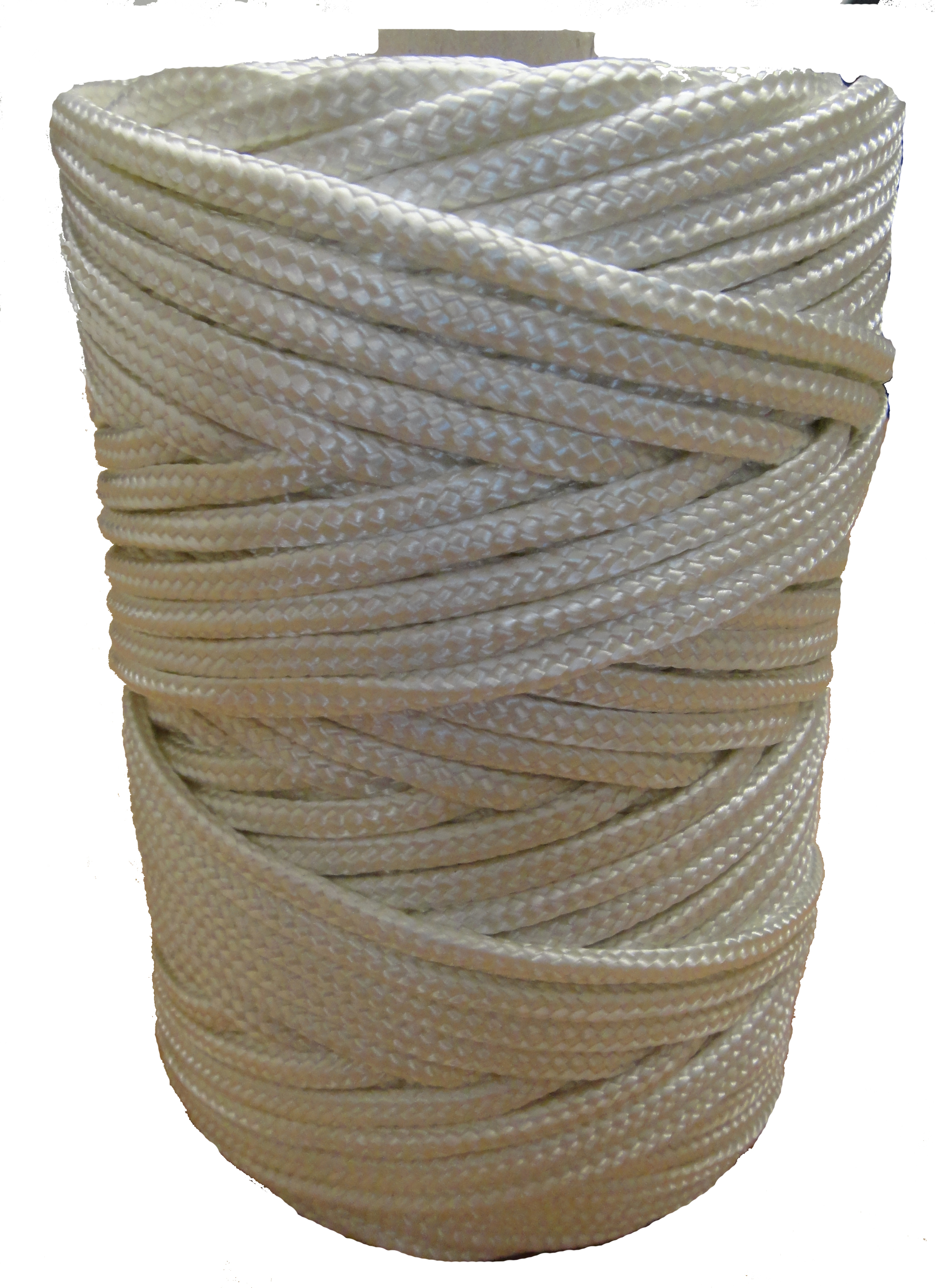5mm White Braided Nylon Cord - 105m Reel