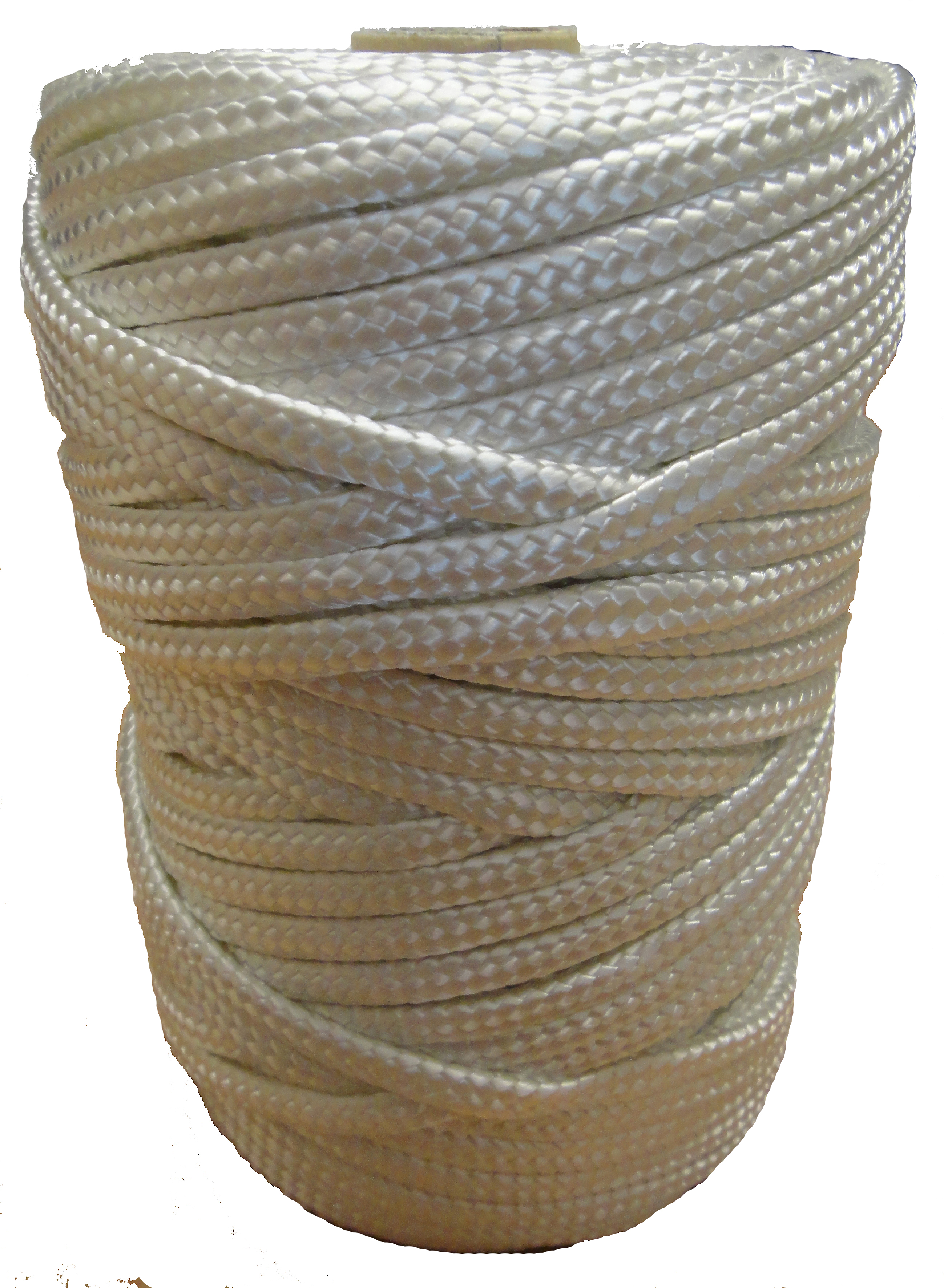 6mm White Braided Nylon Cord - 70m Reel