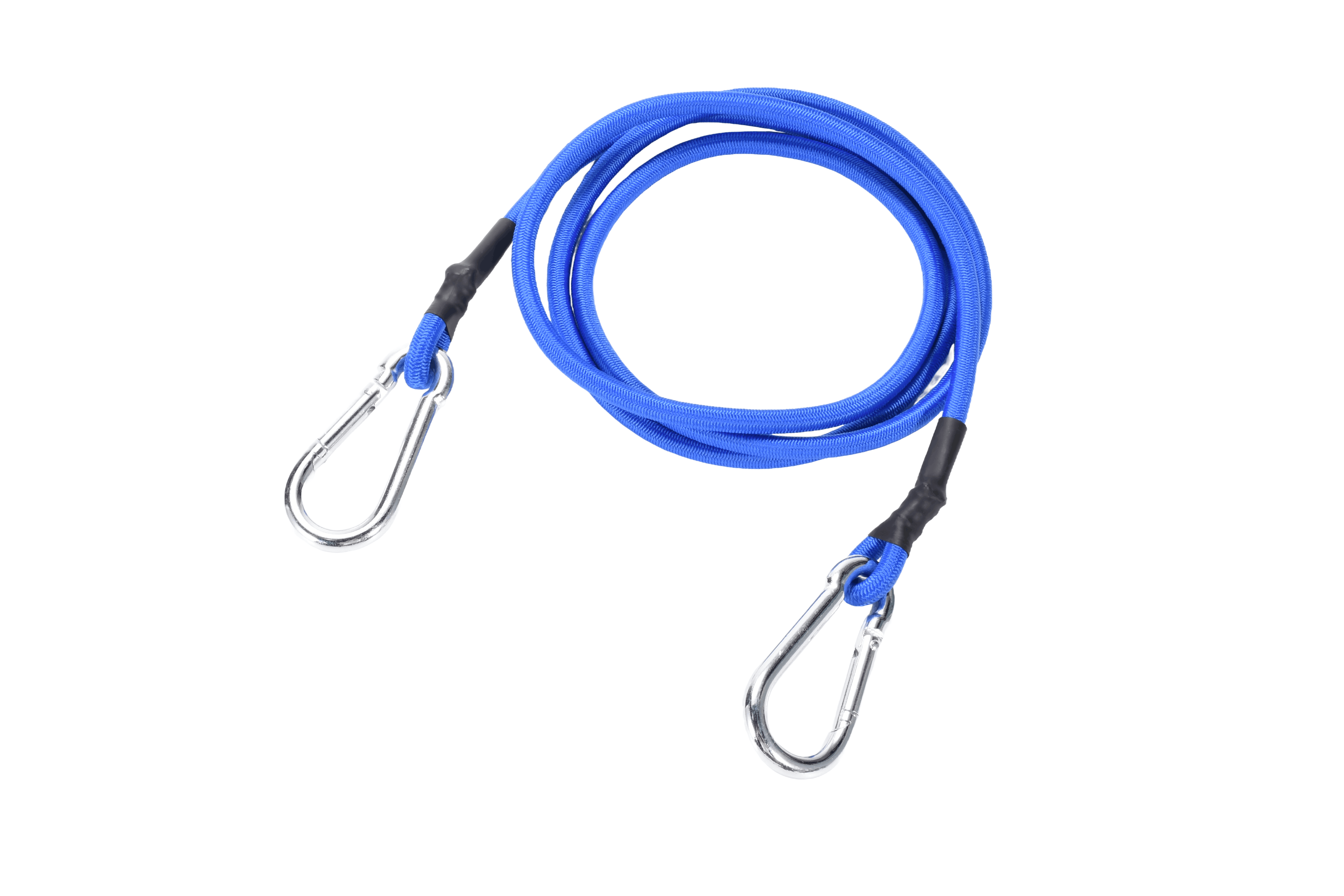 8mm Blue Bungee Cord With Carabiner Clips x 36" Inches
