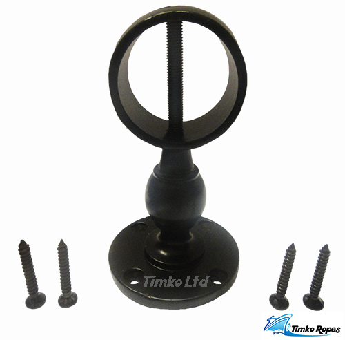 Timko Ltd - 24mm Matt Black Centre Bracket Handrail Modern Patio ...