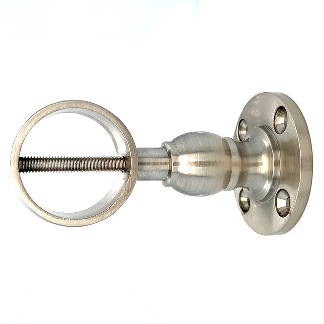 24mm Satin Chrome Centre Bracket Handrail Modern Patio Decking Rope ...