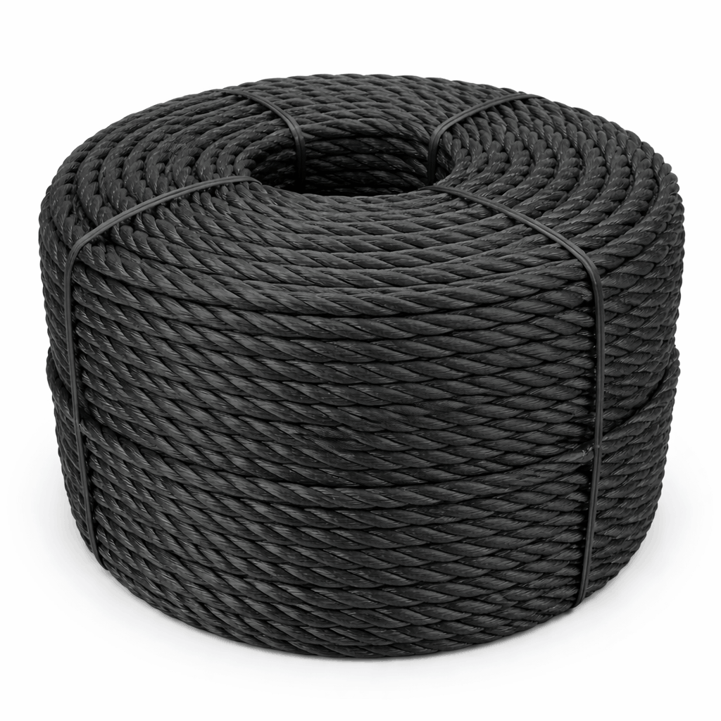 12mm Black Polypropylene Rope x 220m Coil