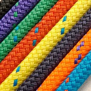 8mm Coloured Braid on Braid Polyester Rope - PER METRE