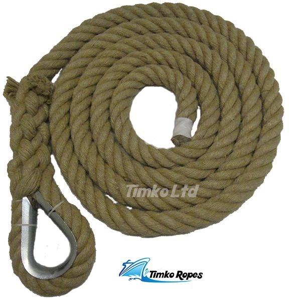 36mm Natural Hemp Gym Climbing Rope (Customise Upto 15m)