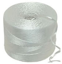 White Polypropylene twine string 1kg 1400m per kilo Ball - Length 1400m