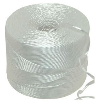 White Polypropylene twine string 4kg 130m per kilo Ball - Length 520m