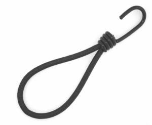 6mm Bungee Cord Loop Hook Ties With Metal Hook x 250mm