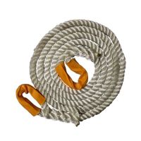 12-Tonne Recovery Tow Rope 5m X 24mm With Shackles – Made In UK By RopeServices UK