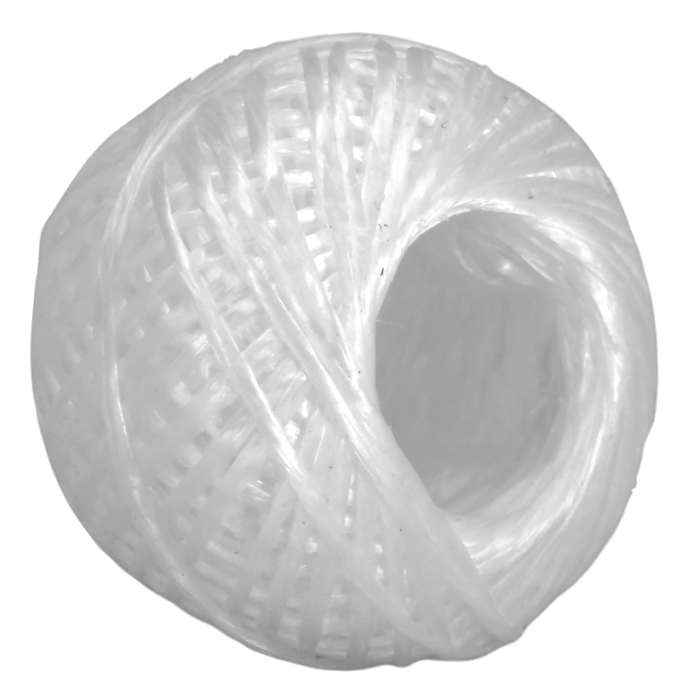 White Polypropylene twine string 1400m per kilo Ball - Length 60m